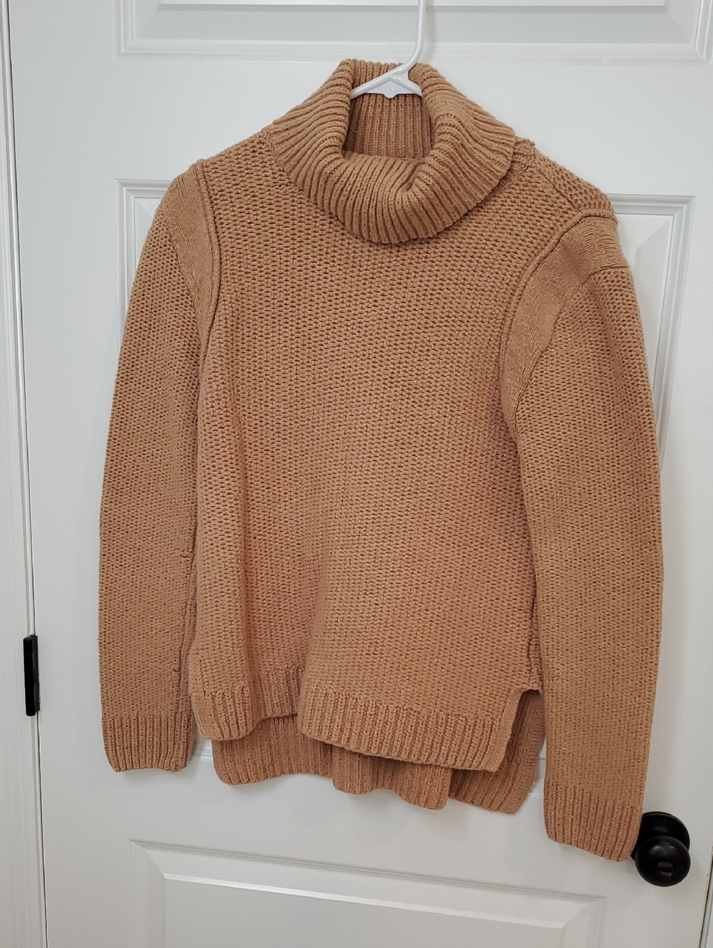Jennifer Lopez Camel Knit Turtleneck Sweater